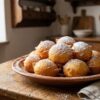 Frittelle di Carnevale soffici e dorate con zucchero a velo